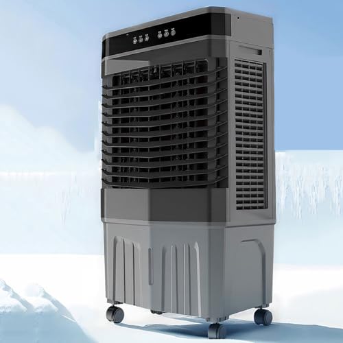 GENERIC Refroidisseur D'air évaporatif, Unité De Climatisation Portable Avec 120 Oscillation, Réservoir 45L, Télécommande, 3 Vitesses, Fonctionnement Silencieux Pour Le Bureau à Domicile, Mobilité Facile Sans