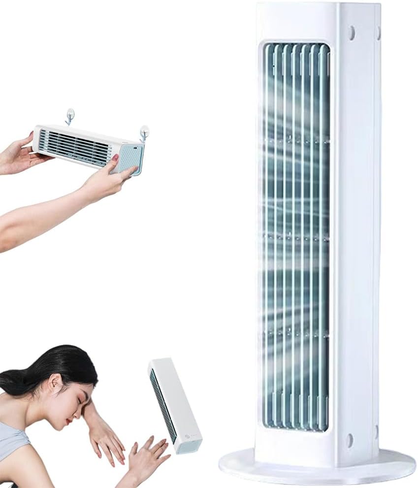 Climatiseur Portable Rechargeable Avec Télécommande, 3 Vitesses Et Oscillation à 60 ° Pour La Chambre à Coucher Et Le Refroidissement De Bureau