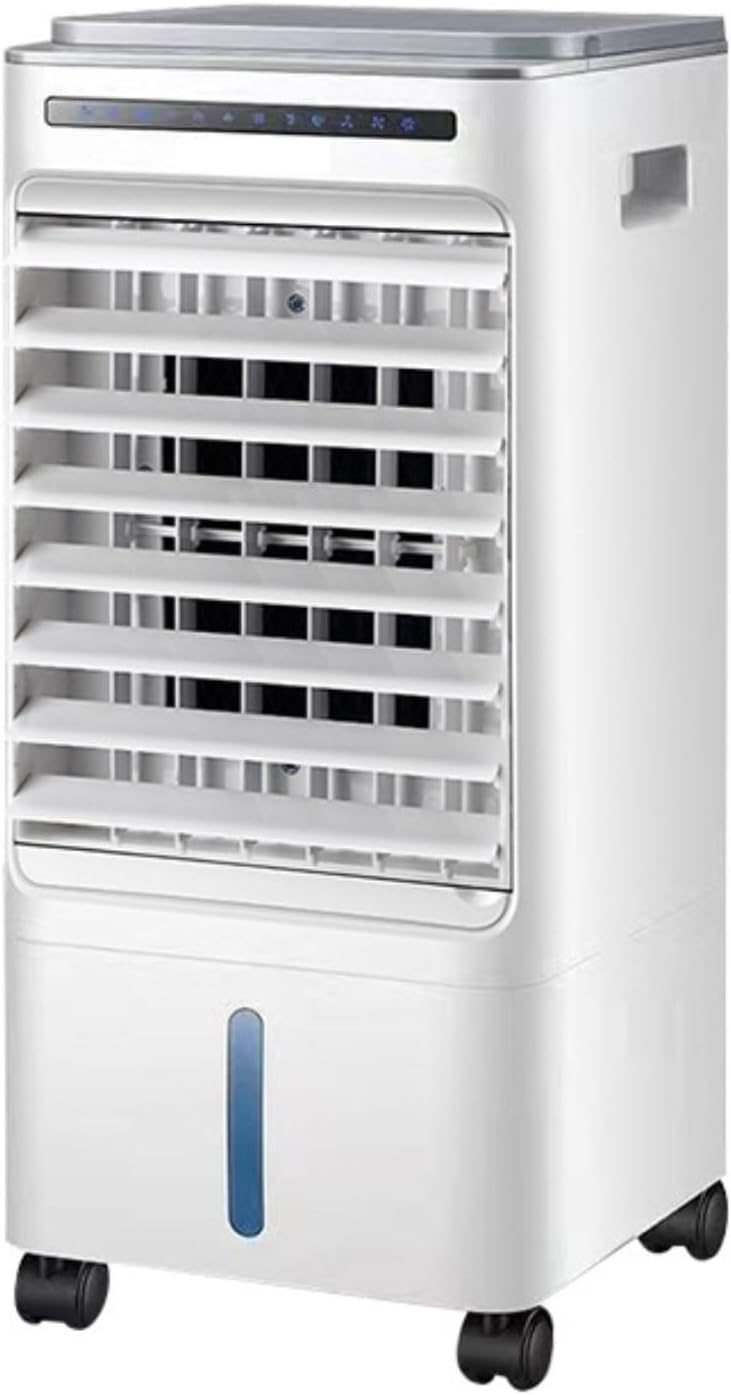 GENERIC Climatiseur Portable à évaporation Avec 3 Vitesses Et 3 Modes, Oscillation à 60°, Réservoir De 5 L, Ventilateur De Refroidissement Avec Télécommande, Sans Tuyau, Idéal Pour La Chambre Ou Le