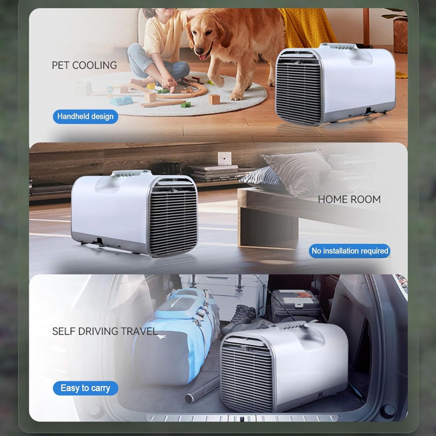 SenhE Climatiseur Sans Unité Extérieure, Technologie De Refroidissement Par Compresseur, 4080Btu 220V 8-13 M² Pour Espaces Intérieurs, Extérieurs Et Véhicules