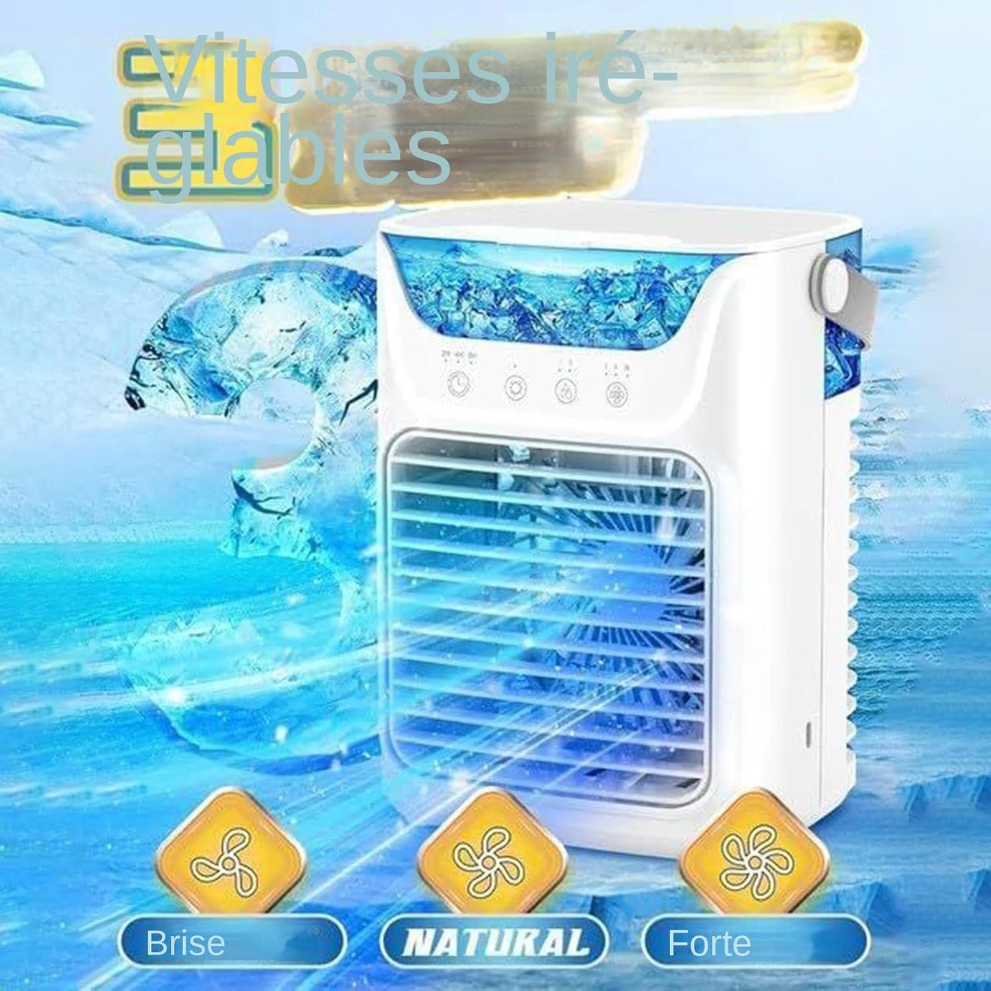 Ventilateur Rafraîchisseur D'Air Personnel | Ventilateur Portable Avec Réservoir D'Eau - Appareil Rafraîchissant D'Été Avec 2 Modes De Brumisation Pour Bureaux Chevet Dortoir Table Chambre Salle Patio