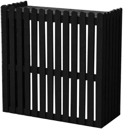 GENERIC Housse En Bois Noir Pour Climatiseur - 105 X 45 X 99 Cm - Élégant écran Pour Dissimuler Les Unités CVC - Protection Résistante Aux Intempéries Pour Une Utilisation Extérieure