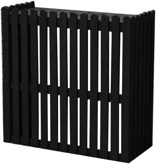 GENERIC Housse En Bois Noir Pour Climatiseur - 105 X 45 X 99 Cm - Élégant écran Pour Dissimuler Les Unités CVC - Protection Résistante Aux Intempéries Pour Une Utilisation Extérieure