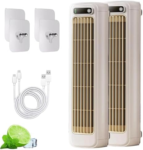 GENERIC Ventilateur Portable Brizac, Unité De Bureau Sans Lame, Flux D'air Silencieux à 3 Vitesses, Batterie Rechargeable, Refroidissement Mural Pour Les Voyages De Bureau à Chambre à Coucher, économe En éner