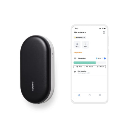  Netatmo Pack 2 Commandes Intelligentes De Climatiseur, Climatisation Connectée, Canicule, Compatible Avec Tous Les Clims Et Pompes à Chaleur, Economie D'énergie, Alexa, Google, Siri, NBU-2-NAC-EU