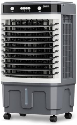 GENERIC Refroidisseur D'évaporation Portable Oscillant De 120 Degrés, Ventilateur De Marais Silencieux à 3 Vitesses Avec Grand Réservoir à Double Eau, Circulateur D'air Efficace En énergie Pour L'utilisation