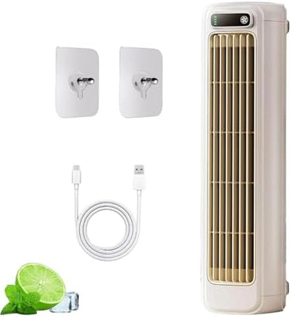 GENERIC Ventilateur Portable Brizac, Unité De Bureau Sans Lame, Flux D'air Silencieux à 3 Vitesses, Batterie Rechargeable, Refroidissement Mural Pour Les Voyages De Bureau à Chambre à Coucher, économe En éner