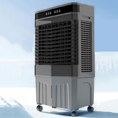 GENERIC Refroidisseur D'air Portable, Unité De Climatisation évaporative Avec Télécommande Et 120 Oscillation, Humidificateur De Ventilateur 3 En 1, Réservoir 45L, 3 Vitesses, Fonctionnement Silencieux Pour L