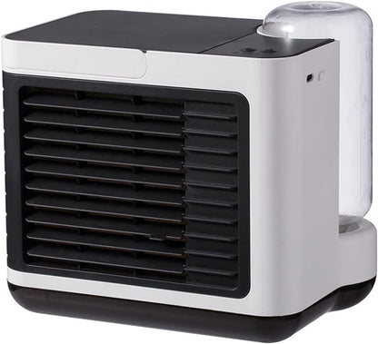  DieffematicKTY Climatiseur Mobile Air Conditioning Air Cooler Negative ION Air Cooler Mini Three-Speed Mode Cooling Fan Charging Home Desktop Air Conditioner (Color : White)