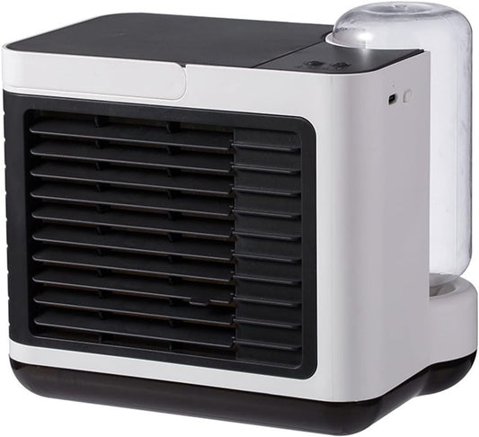  DieffematicKTY Climatiseur Mobile Air Conditioning Air Cooler Negative ION Air Cooler Mini Three-Speed Mode Cooling Fan Charging Home Desktop Air Conditioner (Color : White)