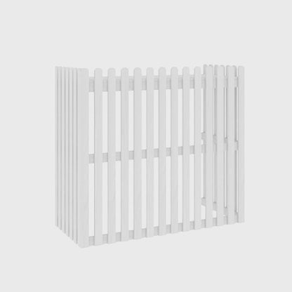 GENERIC Housse De Pompe à Chaleur Extérieure En Bois Pour Climatiseur - Protection Résistante Aux Intempéries - Écran Décoratif Avec Pot De Fleurs - Dimensions : 120 X 60 X 105 Cm - Couleur : Blanc