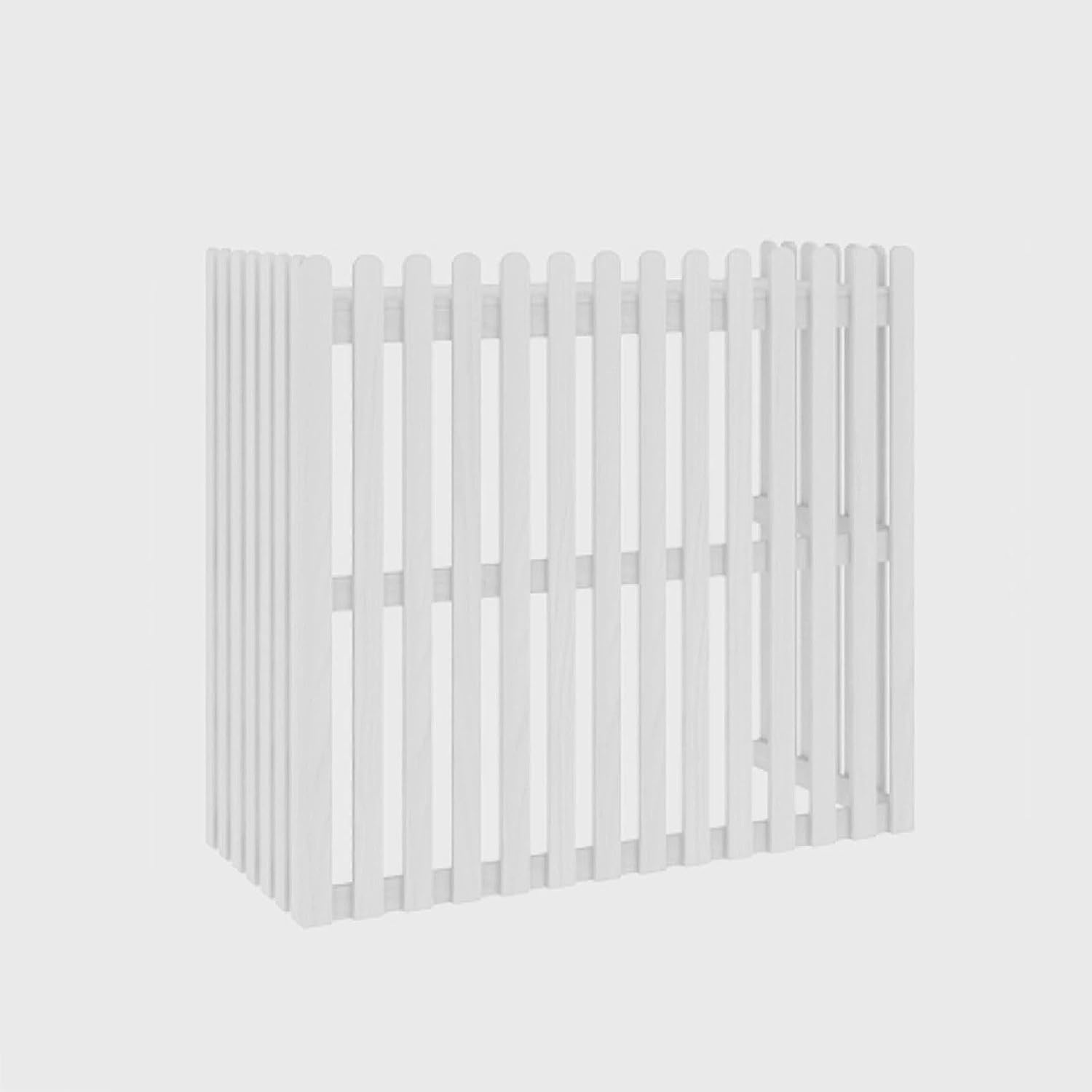 GENERIC Housse De Protection En Bois Pour Climatiseur Extérieur - Résistante Aux Intempéries - Pour Pompes à Chaleur Et Unités De Climatisation - Support Décoratif Pour Plantes - Blanc - 105 X 50 X 95 Cm