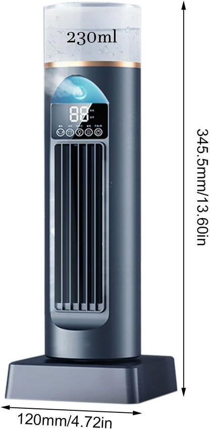  Ventilateur Rafraîchisseur D'Air Avec 230 Ml Réservoir D'eau | 37x13x13cm Humidificateur Évaporatif À Vitesses Réglables | Ventilateur Climatiseur Pour Maison Chambre Séjour Camping