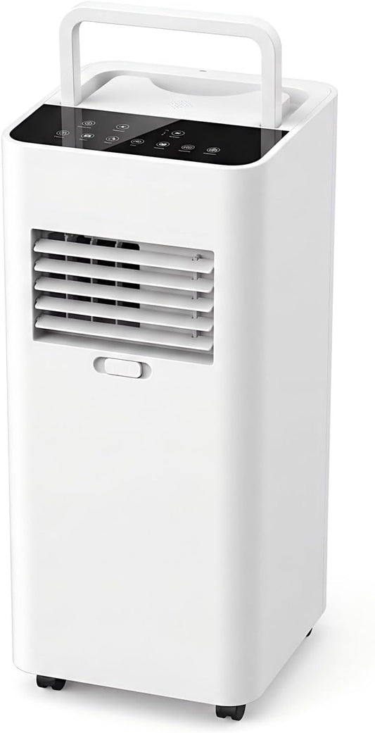  Climatiseur Portable Silencieux Smart AC Refroidit Jusqu'à 300 Sq.Ft.Unité Avec Ventilateur Et Déshumidificateur LED Affichage à Distance 24H Minuterie Kit D'installation Pour La Chambre à Coucher