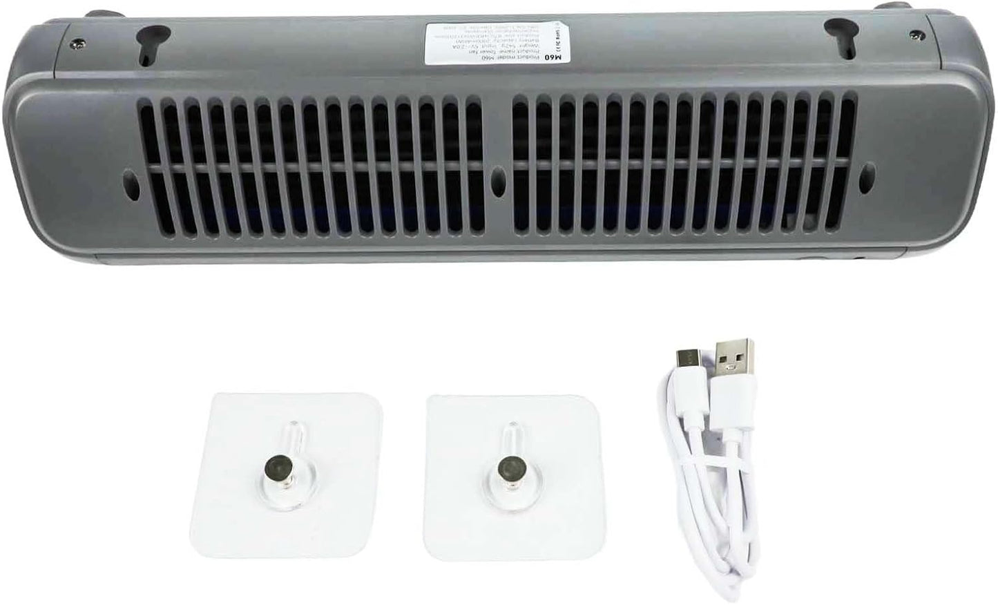  Ventilateur De Climatiseur Portable Avec Câble 3 Vitesses De Vent Pour La Maison, Le Bureau, La Chambre à Coucher (noir)