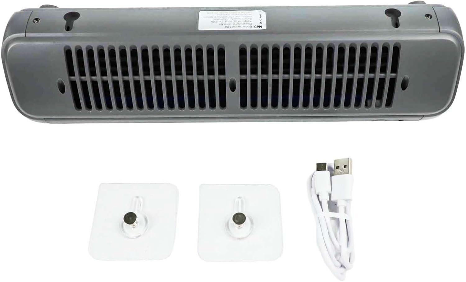  Ventilateur De Climatiseur Portable Avec Câble 3 Vitesses De Vent Pour La Maison, Le Bureau, La Chambre à Coucher (noir)