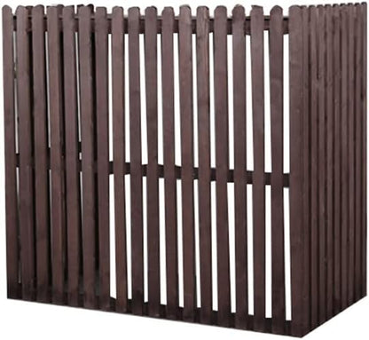 GENERIC Housse En Bois Pour Climatiseur - 120 X 60 X 109 Cm - Marron - Brise-vue - Protection Contre Les Intempéries - Pour Climatisation Extérieure