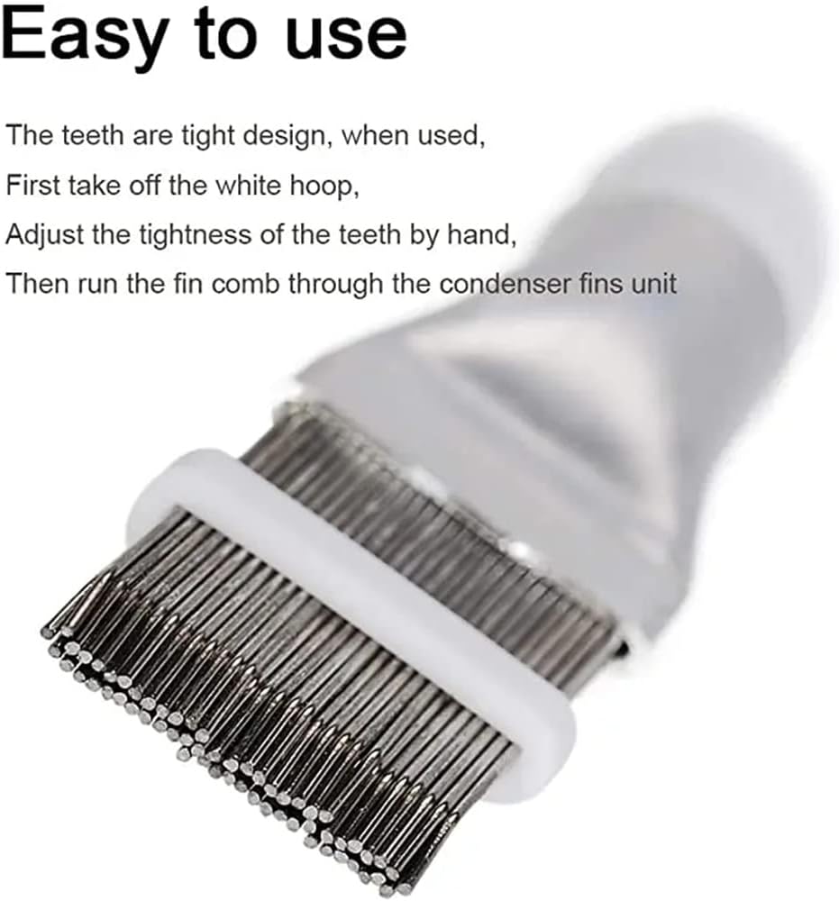  Brosse De Nettoyage Condenseur De Climatiseur,Brosse De Climatiseur,Nettoyage Climatisation Brosse Acier Inoxydable,Peigne à Condensateur Climatiseur,Peigne à Ailettes,2 Pièces