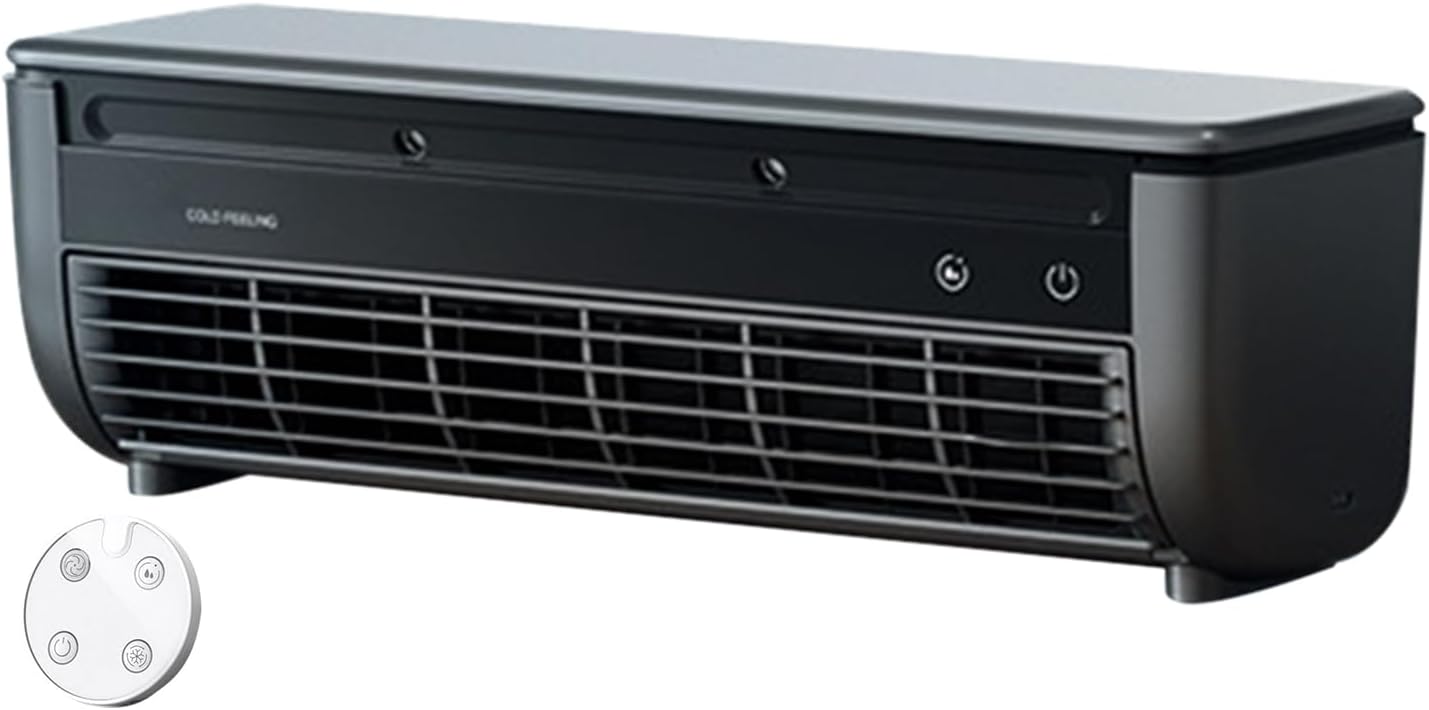  Ventilateur Avec Climatiseur,Ventilateur Rafraîchisseur D'Air - Appareil De Ventilation Avec Fonction Chargeur Sans Fil Pour Usage Intérieur Extérieur Maison Voyage
