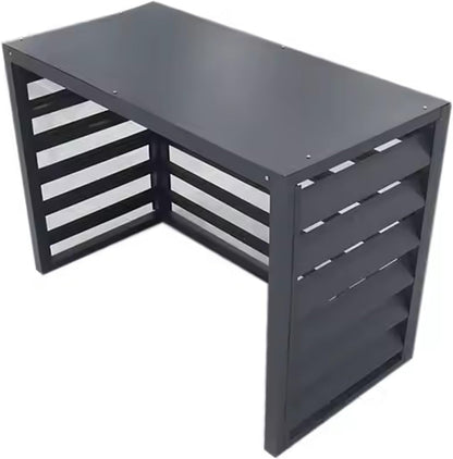 GENERIC Housse De Protection Marron En Alliage D'aluminium Pour Climatiseur Extérieur - Résistante Au Vol - Clôture à Condensateur - 100 X 50 X 70 Cm - Protection Contre Les Intempéries