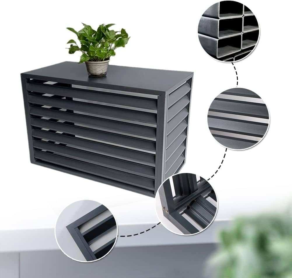 GENERIC Housse De Protection Décorative Pour Climatiseur Extérieur En Aluminium Résistant Aux Intempéries Pour Climatiseurs Centraux - Protection élégante Contre Les éléments Et Résistant Aux Intempéries