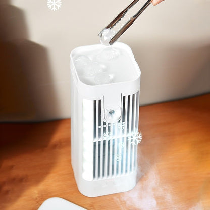  HpLive Refroidisseur D'air Portable - Mini Climatiseur D'été - 3 Vitesses - Ventilateur USB - Pour Bureau, Maison Et Bureau - Blanc - 3600 MAh