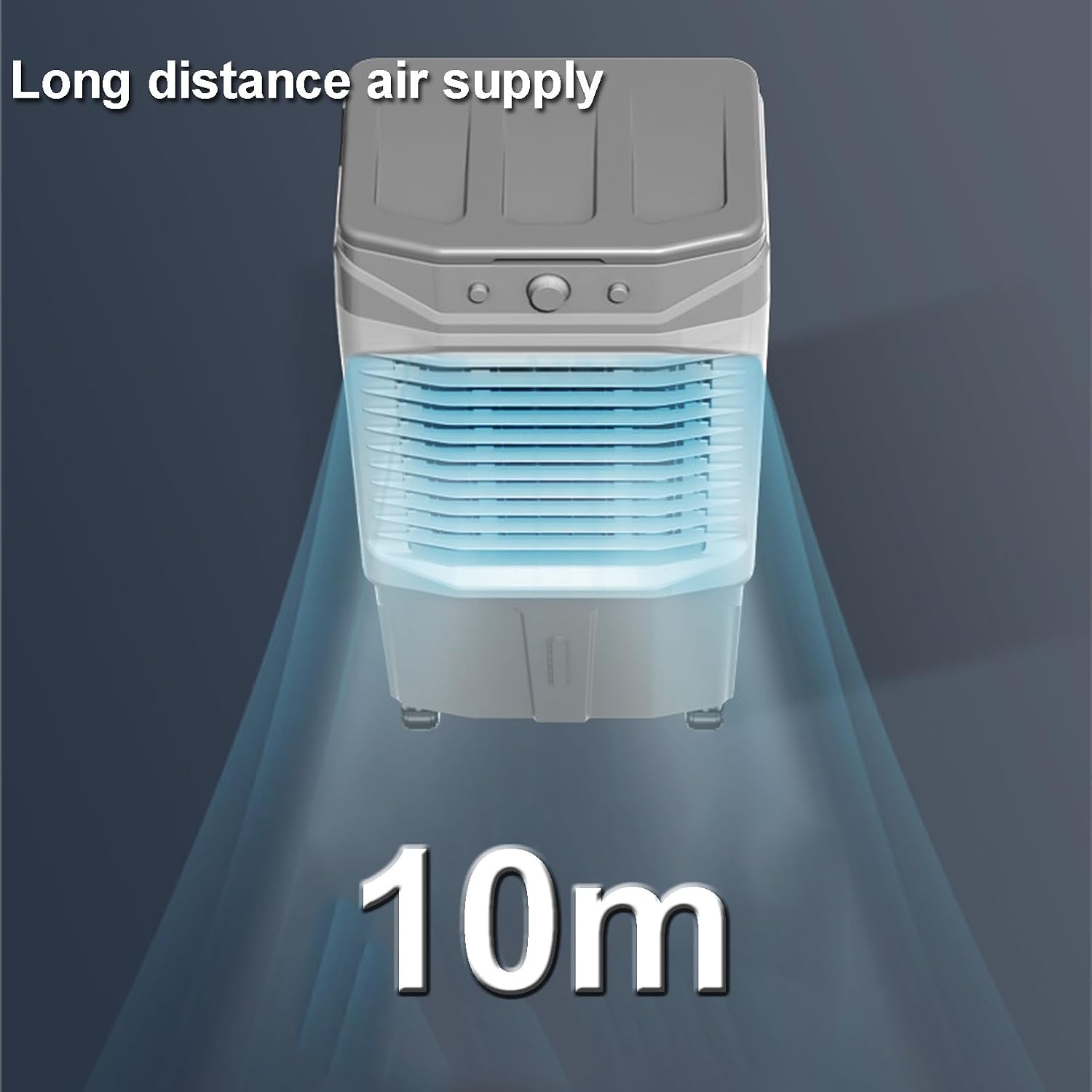  Climatiseur Portable Avec Réservoir D'eau De 35 L, Feuille Pivotante Grand Angle, Roues Universelles Pour Garage, Cour Et Utilisation Commerciale