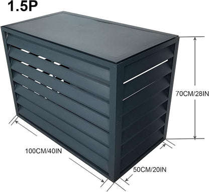 GENERIC Mini Housse De Climatiseur En Aluminium Résistant Aux Intempéries - Protection Contre Les Intempéries - Condensateur AC - Avec Clôture élégante - Matériau Extérieur Pour Une Utilisation En Intérieur