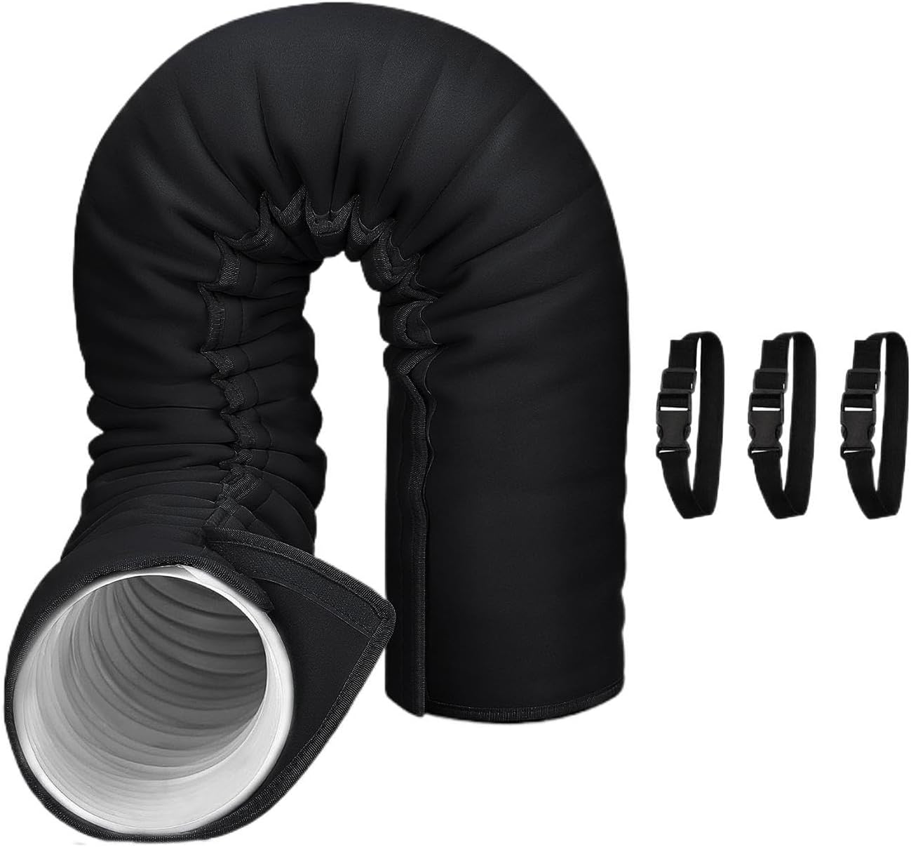  Gaine Isolante Thermique Pour Tuyau Climatiseur Portable, Installation Rapide Sans Outils, Anti-UV, Réduit Perte D'Énergie, Lavable Pour Maison, Bureau, Garage, Idéal Pour, 5/5,9 Pouces