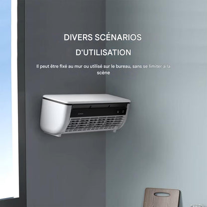 Ventilateur Avec Climatiseur,Ventilateur Rafraîchisseur D'Air - Appareil De Ventilation Avec Fonction Chargeur Sans Fil Pour Usage Intérieur Extérieur Maison Voyage