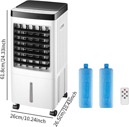 GENERIC Refroidisseur D'air Portable Avec Humidificateur, Ventilateur D'évaporation à 3 Vitesses Pour Le Bureau à Domicile, Minuterie De Télécommande, Dispositif De Refroidissement Silencieux Avec Roues Et Bo