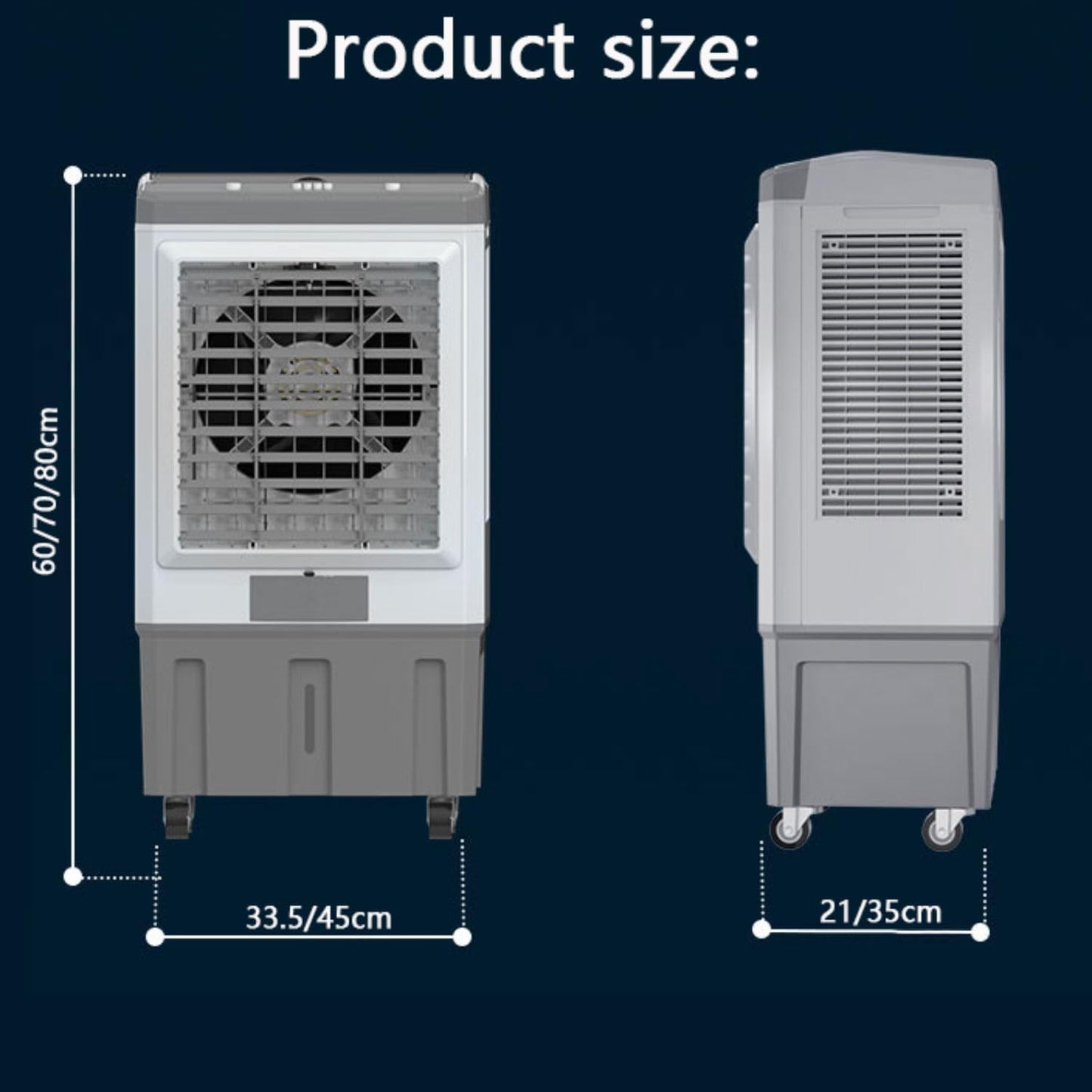 GENERIC Climatiseur Portable 3 En 1 Avec Oscillation à 120°, Minuterie 12 H Pour Arrêt Automatique Intelligent, Grand Réservoir D'eau, Unité De Refroidissement Sans Tuyau, Unité De Climatisation Pou