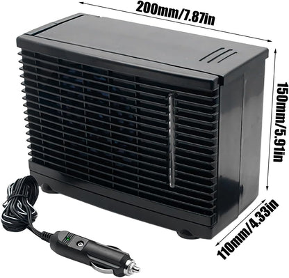  Ventilateur Climatiseur Voiture Portable | Ventilateur Mobile De Rafraîchissement Pour Automobile - Rafraîchisseur D'Air Évaporatif 12V Pour Camion Camping-Car Voyage Sous-Sol Chambre Garage