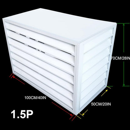 GENERIC Housse En Aluminium Pour Climatiseur Et Pompe à Chaleur, Protection Extérieure Divisée Pour Unité De Climatisation, Support D'étagère Pour Plantes, Réduction Du Bruit, Housse De Climatisation