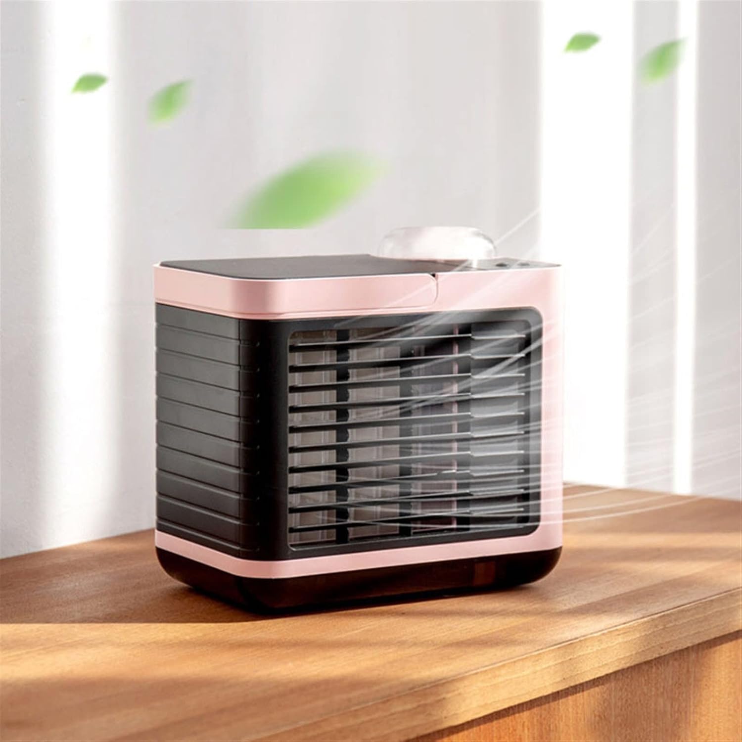  DieffematicKTY Climatiseur Mobile Air Conditioning Air Cooler Negative ION Air Cooler Mini Three-Speed Mode Cooling Fan Charging Home Desktop Air Conditioner (Color : White)