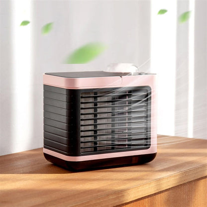  DieffematicKTY Climatiseur Mobile Air Conditioning Air Cooler Negative ION Air Cooler Mini Three-Speed Mode Cooling Fan Charging Home Desktop Air Conditioner (Color : White)