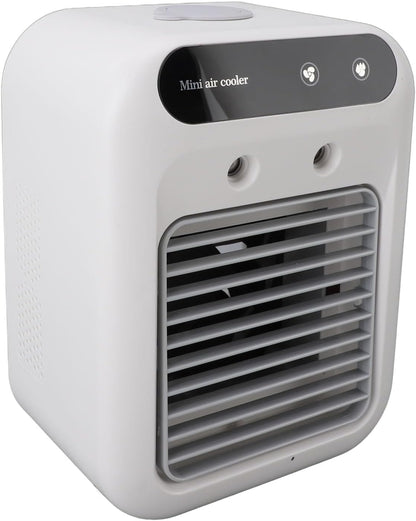  SUNGOOYUE Climatiseur Portable, Mini Ventilateur AC ABS Avec Batterie Rechargeable De 1200 MAh, Réservoir De 500 Ml, Chargement USB, Refroidisseur Personnel Silencieux Pour La Maison, Le Bureau, La