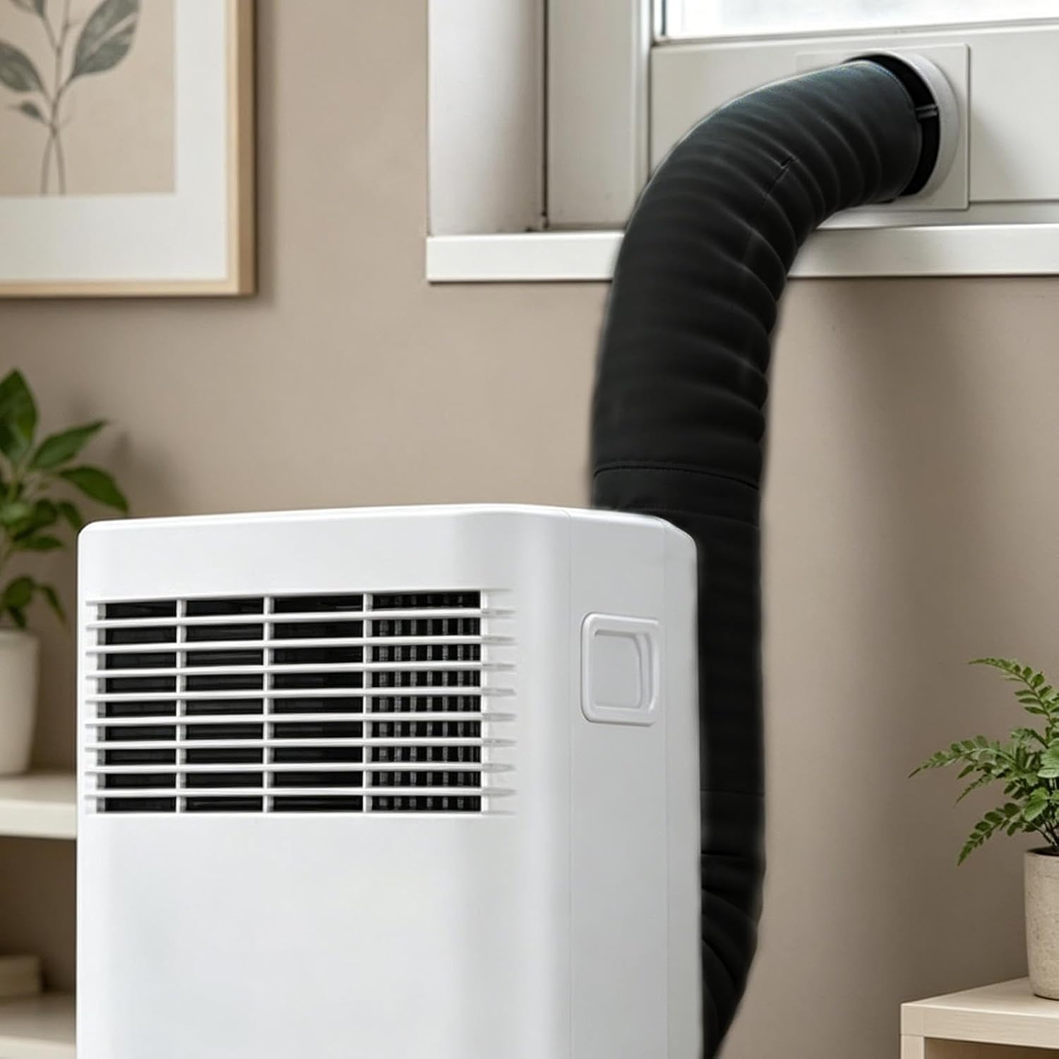  Gaine Isolante Thermique Pour Tuyau Climatiseur Portable, Installation Rapide Sans Outils, Anti-UV, Réduit Perte D'Énergie, Lavable Pour Maison, Bureau, Garage, Idéal Pour, 5/5,9 Pouces