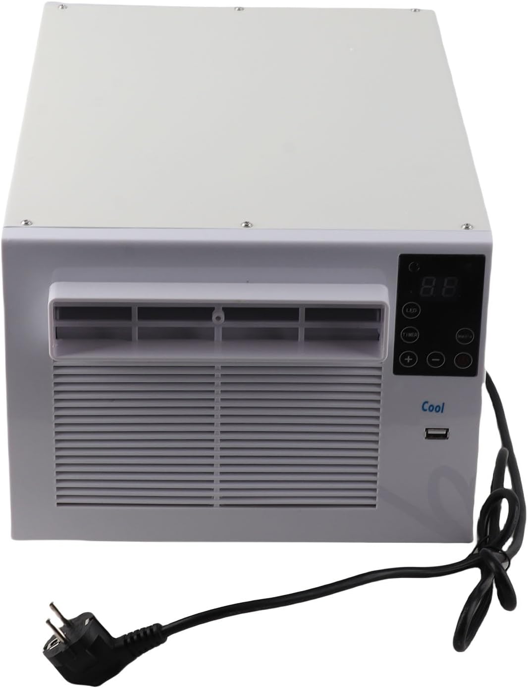  Climatiseur Portable, Unité De Refroidissement Et De Chauffage Compacte De 280 W Avec Télécommande à écran Tactile, Mode Veille à Faible Bruit, Pour Petite Pièce, Dortoir, (Prise UE 220V)
