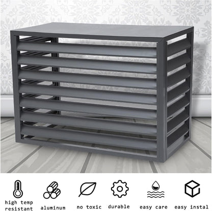 GENERIC Écran De Clôture Pour Climatiseur Extérieur - Couvercle En Alliage D'aluminium Avec Support De Fleurs Et Volets Anti-corrosion - Support De Plante En Métal Pour Unité Extérieure (blanc, Taille : 2-3P)