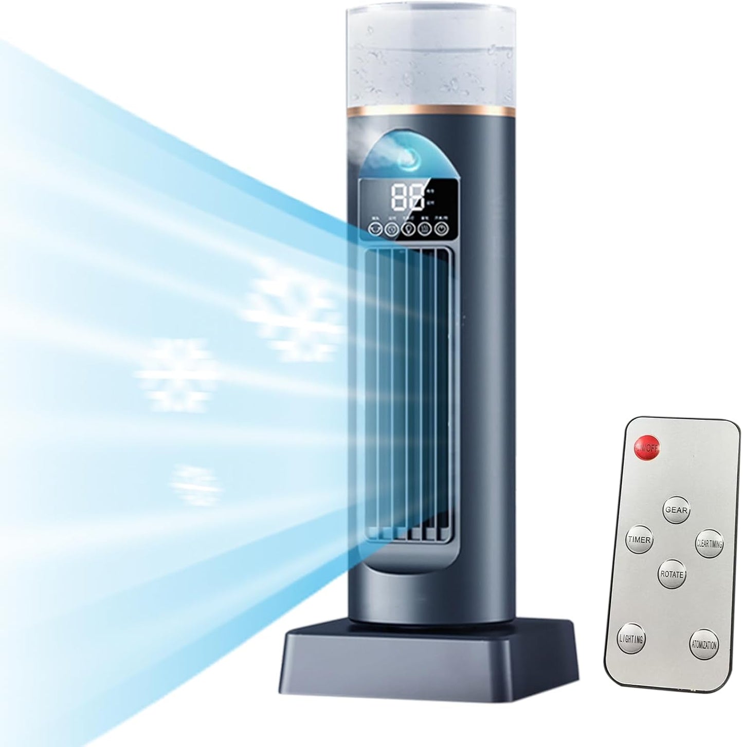  Ventilateur Rafraîchisseur D'Air - Ventilateur Climatiseur Personnel - Vitesses Réglables Portable Pour Maison Chambre Séjour Garage Camping