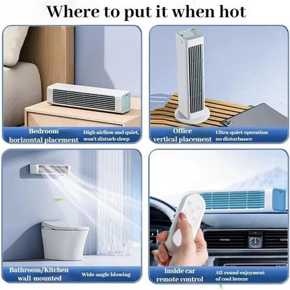  Climatiseur Portable Rechargeable Avec Télécommande, 3 Vitesses Et Oscillation à 60 ° Pour La Chambre à Coucher Et Le Refroidissement De Bureau