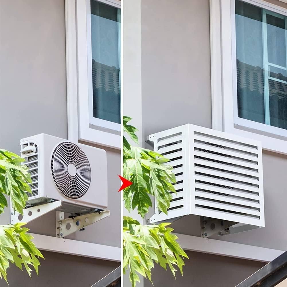 GENERIC Housse De Protection Décorative Pour Climatiseur Extérieur En Aluminium Résistant Aux Intempéries Pour Climatiseurs Centraux - Protection élégante Contre Les éléments Et Résistant Aux Intempéries