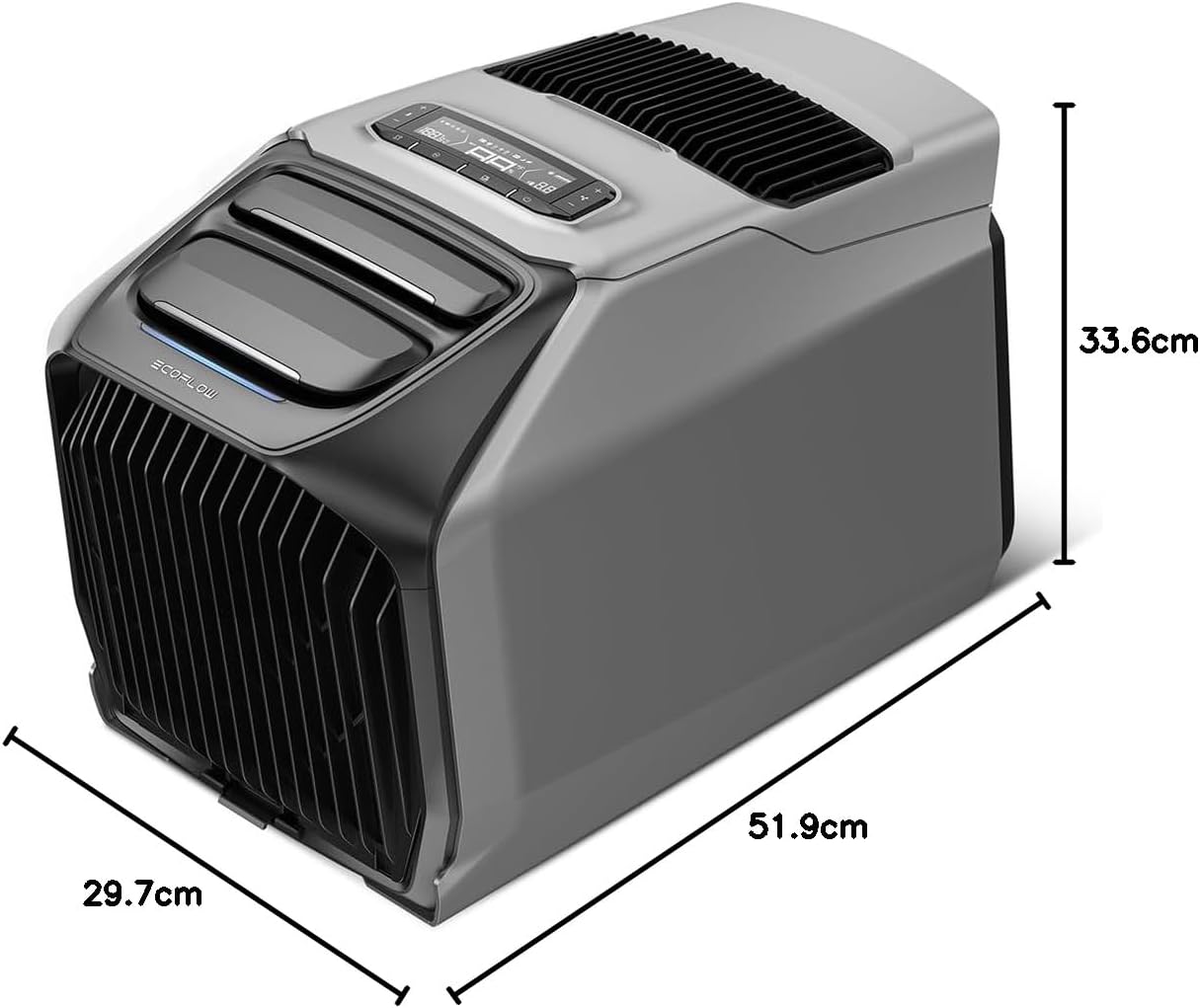  Climatiseur Portable EcoFlow WAVE 3, Refroidissement 6100 BTU, Chauffage 6800 BTU, Charge Rapide 1000W En 75 Mins, Autonomie De 8h, Contrôle Via Application, Idéal Pour Camping, Tentes, RVs,SUVs