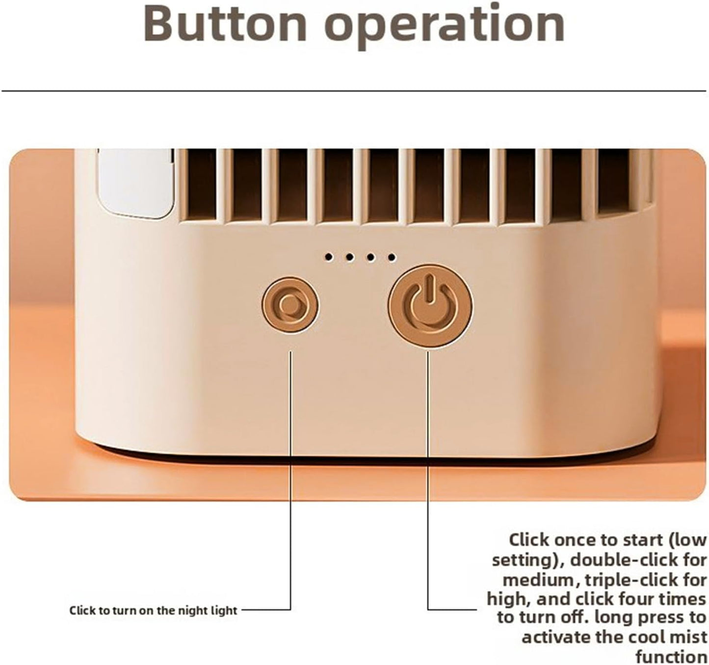 Mini Ventilateur De Climatiseur USB, Refroidisseur AC Portable Avec Glacière Et Ventilateur à Brume Silencieux à 3 Vitesses Avec Veilleuse Pour Bureau, Dortoir, Refroidissement