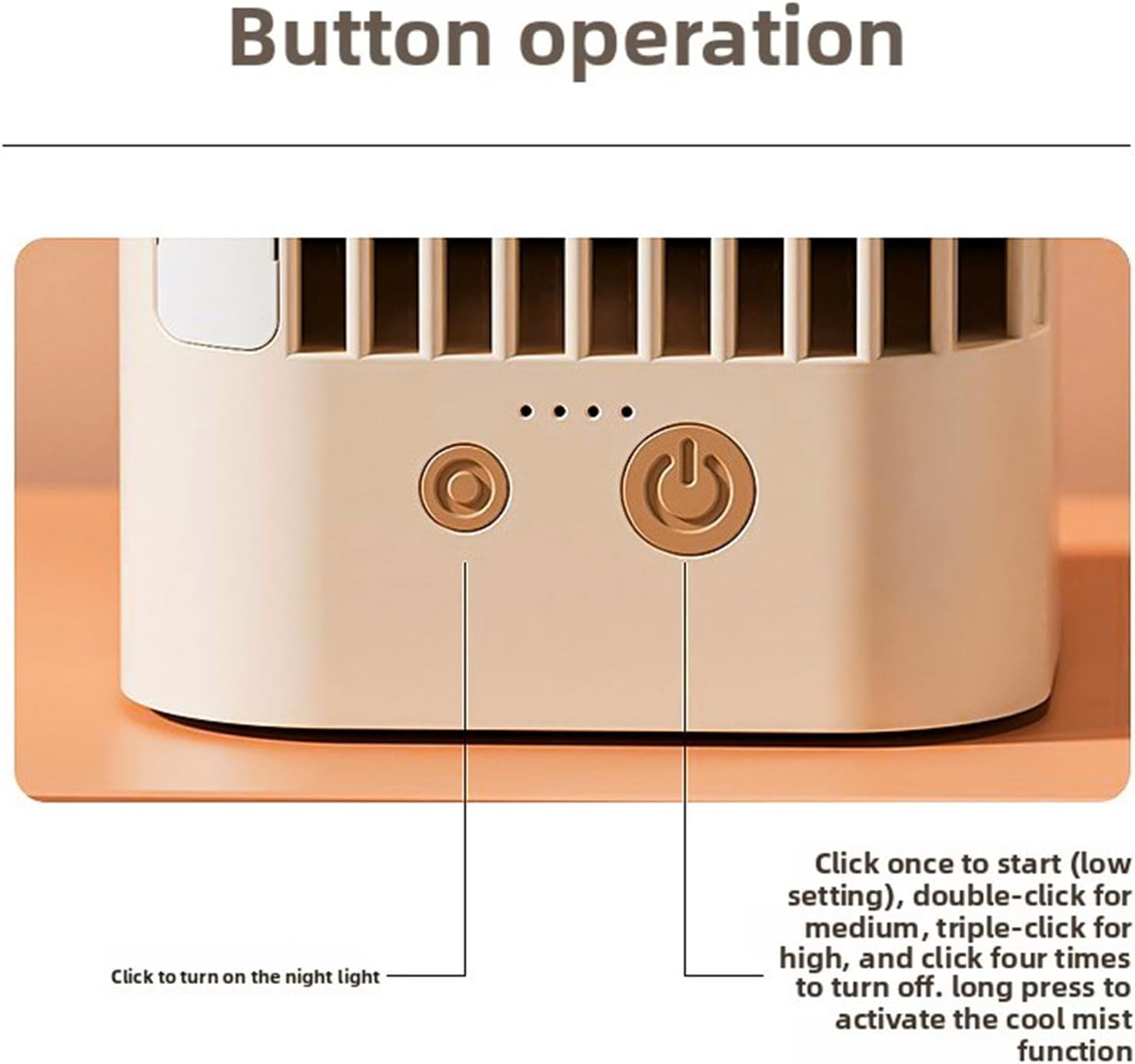 Mini Ventilateur De Climatiseur USB, Refroidisseur AC Portable Avec Glacière Et Ventilateur à Brume Silencieux à 3 Vitesses Avec Veilleuse Pour Bureau, Dortoir, Refroidissement