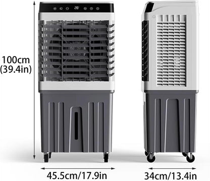  Refroidisseur D'air À Économie D'énergie, Climatiseur 3 En 1 Avec Réservoir D'eau, Minuterie 24 H, 3 Vitesses, Refroidisseur Évaporatif Portable Pour Bureau, Garage