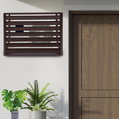  Housse De Protection En Aluminium Pour Climatiseur Extérieur, écran Décoratif Pour Climatiseur, Résistant Aux Intempéries, Gris, 110 X 60 X 80 Cm
