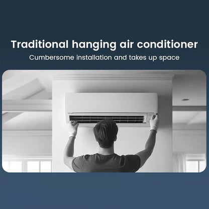  Ventilateur Avec Climatiseur,Ventilateur Rafraîchisseur D'Air - Appareil De Ventilation Avec Fonction Chargeur Sans Fil Pour Usage Intérieur Extérieur Maison Voyage