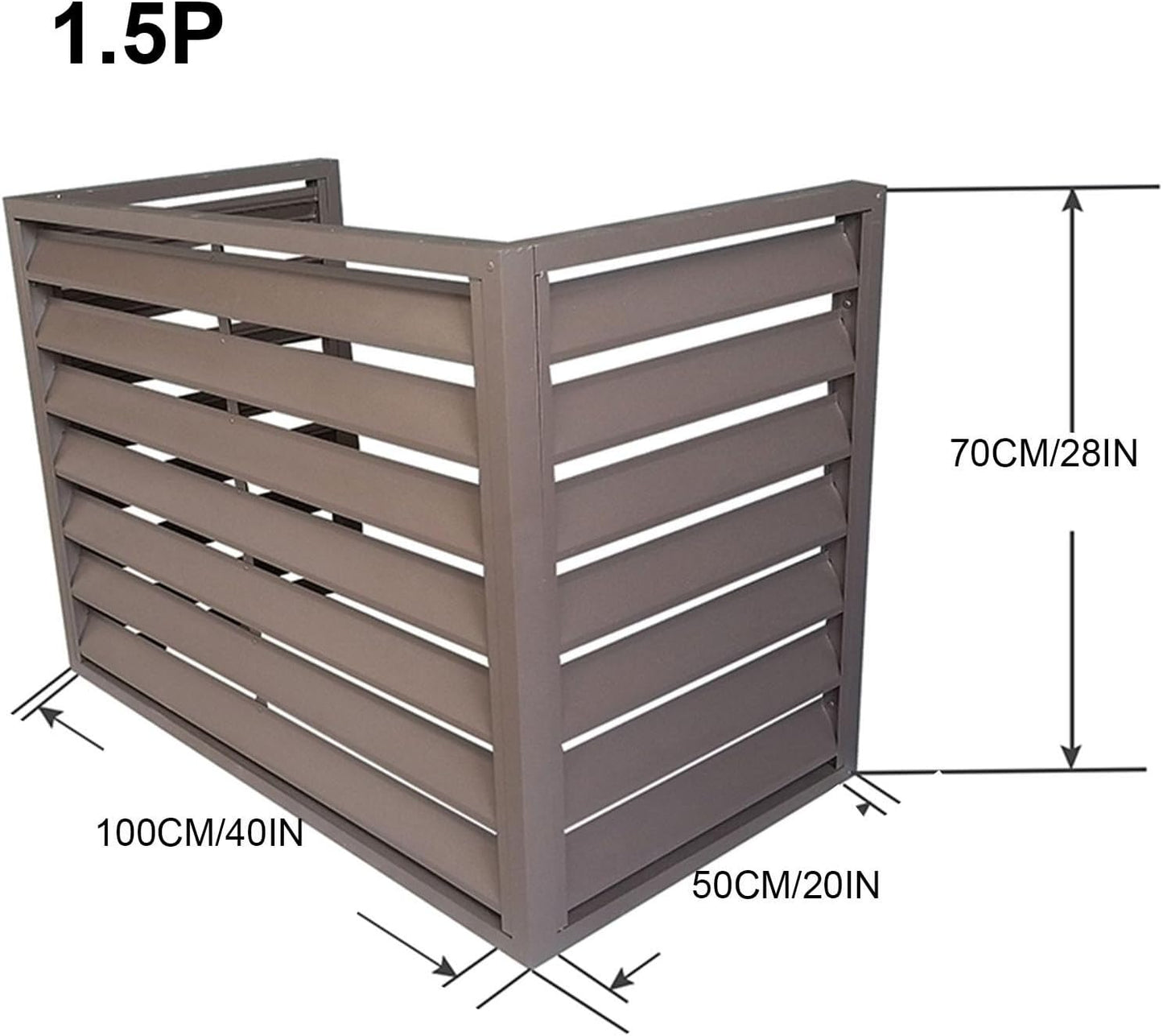  Housse De Climatiseur En Aluminium De Qualité Supérieure Pour Mini Unités Séparées – Protection Complète En Hiver Pour Une Utilisation En Extérieur Et En Intérieur – Housse Marron Résistante Aux